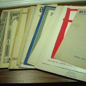 Lot of 12 vintage religious sheet music pieces from various decades